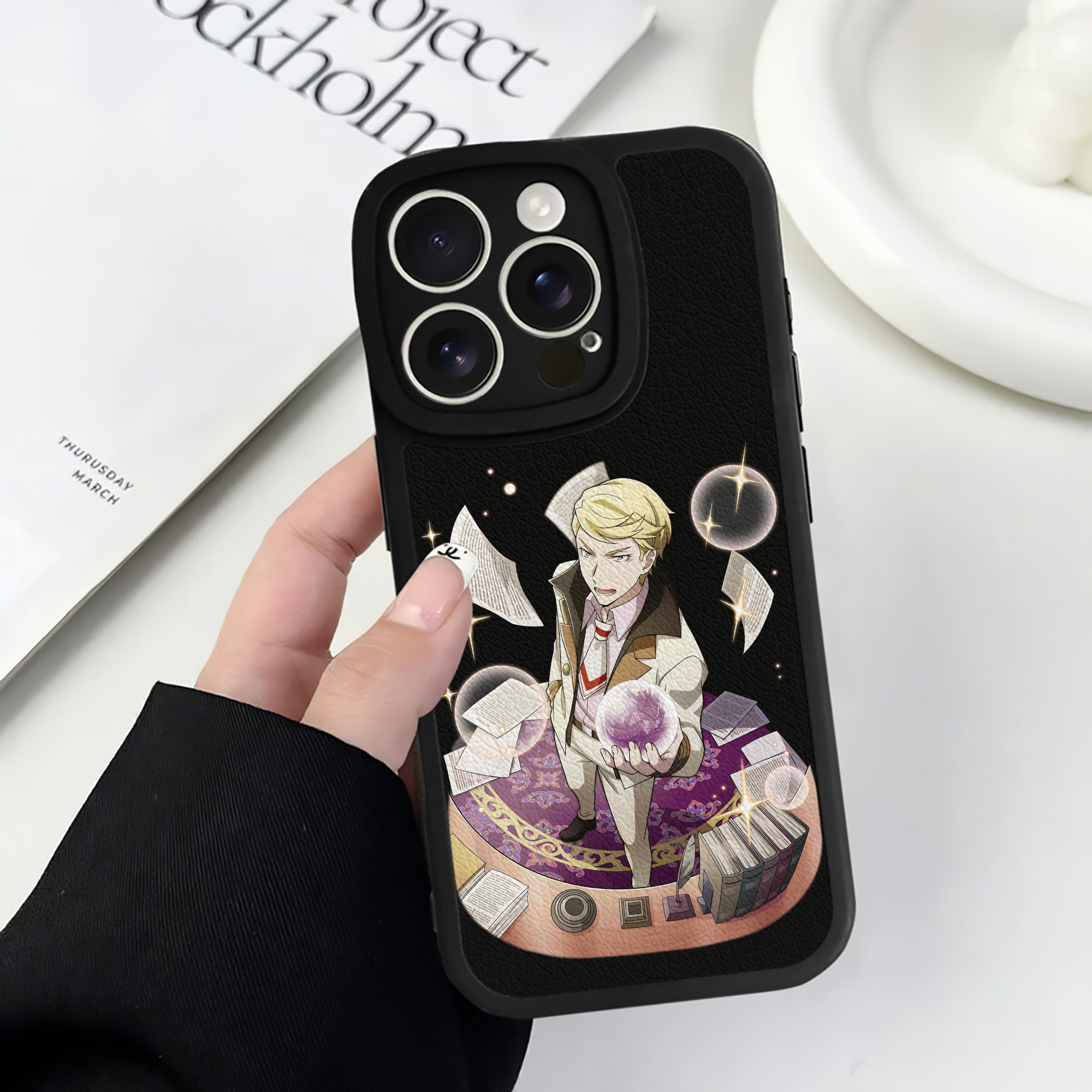 （画像用） 文豪ストレイドッグス Bungo Stray Dogs 【iPhone 16シリーズ対応】シリコンスマホケース（レザー調） 材質：シリコン
